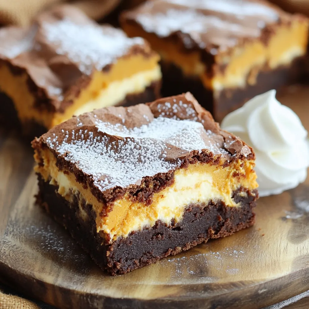 Pumpkin Spice Cheesecake Brownies Delightful Treat
