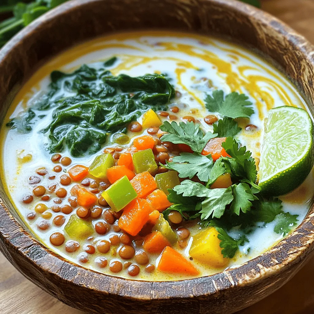 Coconut Curry Lentil Soup Hearty and Flavorful Dish