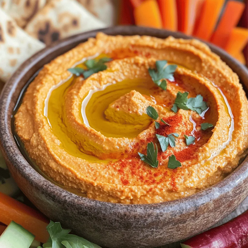 Roasted Red Pepper Hummus Simple and Tasty Recipe