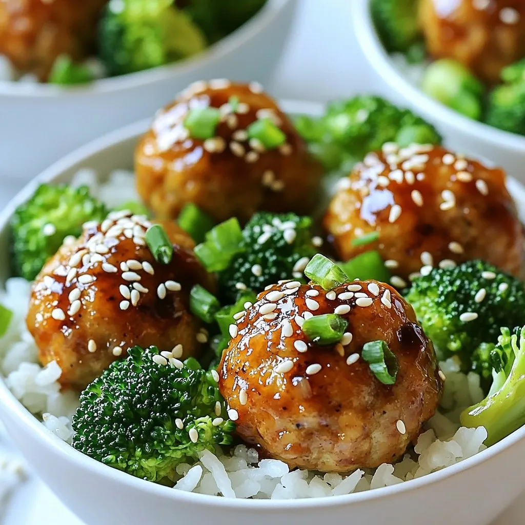 Teriyaki Chicken Meatball Bowls Flavorful and Easy Meal