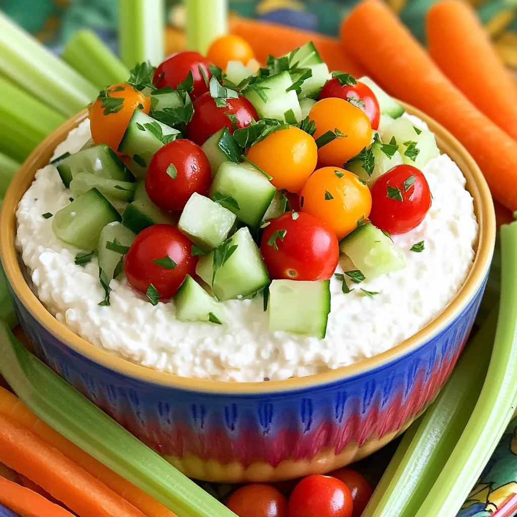 Veggie Ranch Cottage Cheese Dip Delightful and Creamy