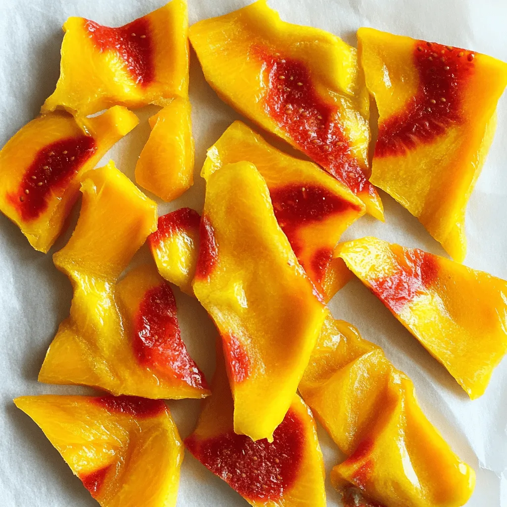 Tie-Dye Mango Strawberry Fruit Leathers Delight