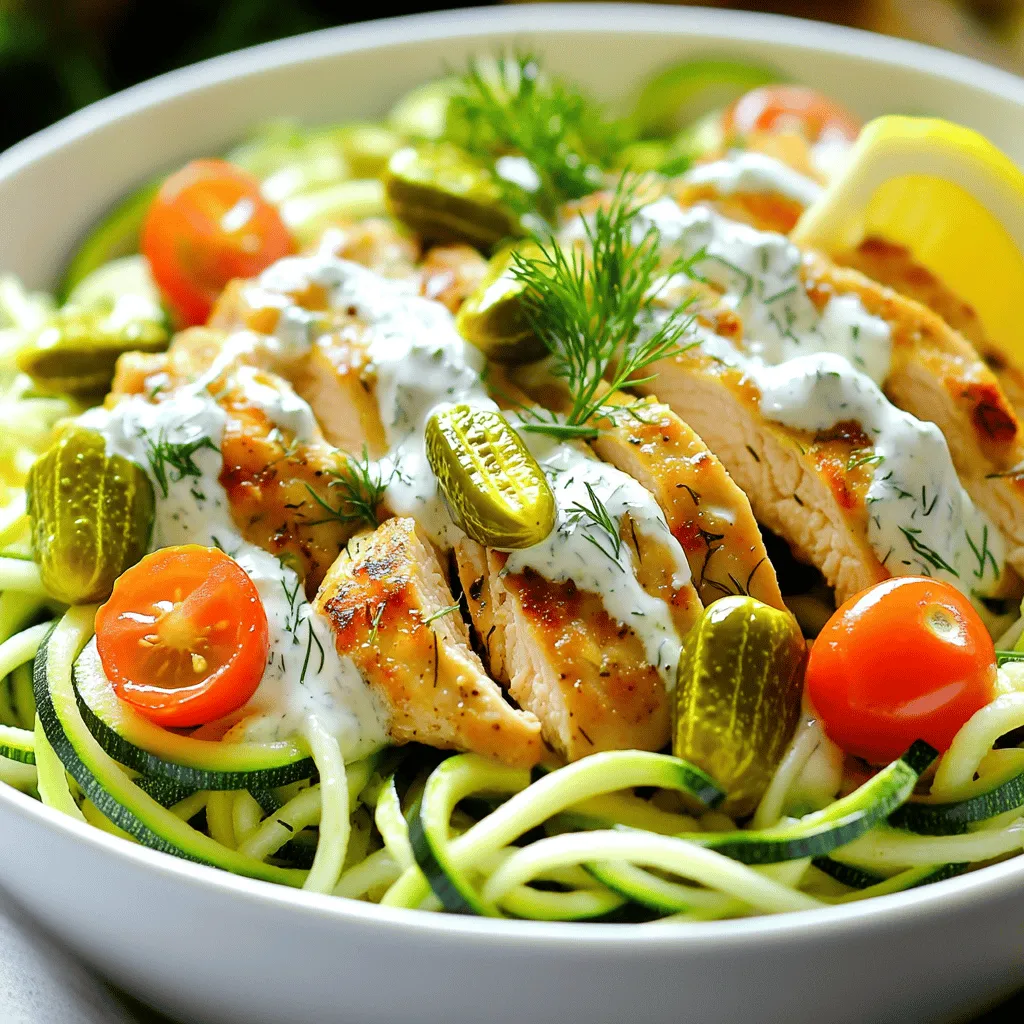 Pickle Ranch Chicken Zoodle Bowls Flavorful Delight