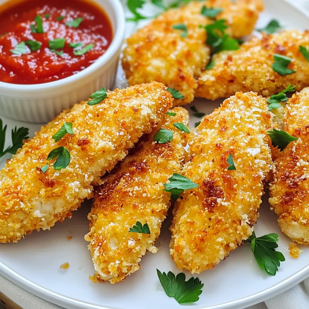 Parmesan Crusted Chicken Tenders Crispy and Easy Recipe