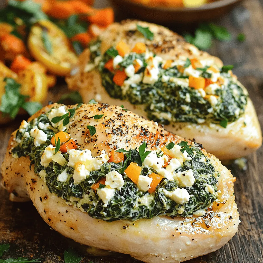 Savory Spinach Feta Stuffed Chicken Breast Recipe
