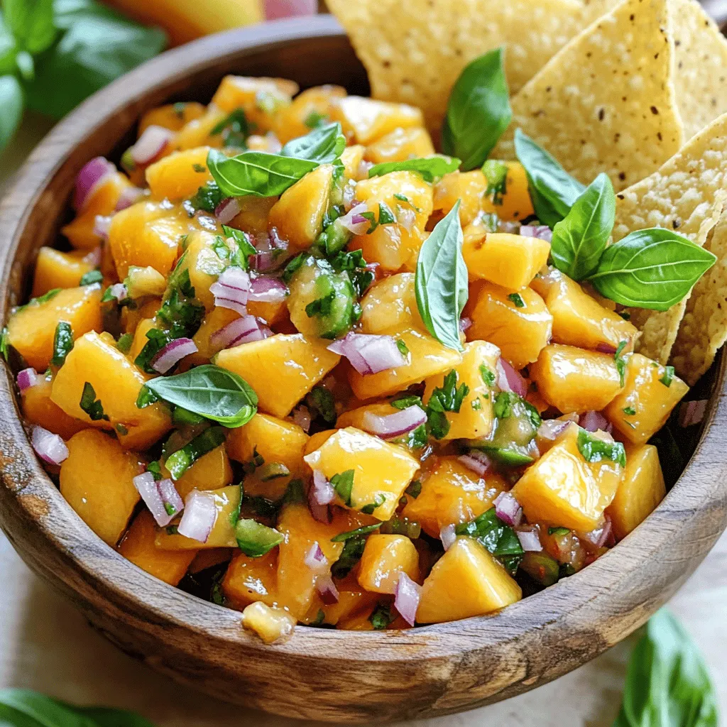 Peach Basil Salsa Fresh and Flavorful Relish
