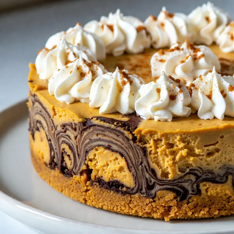 Chocolate Swirl Pumpkin Cheesecake Irresistible Delight