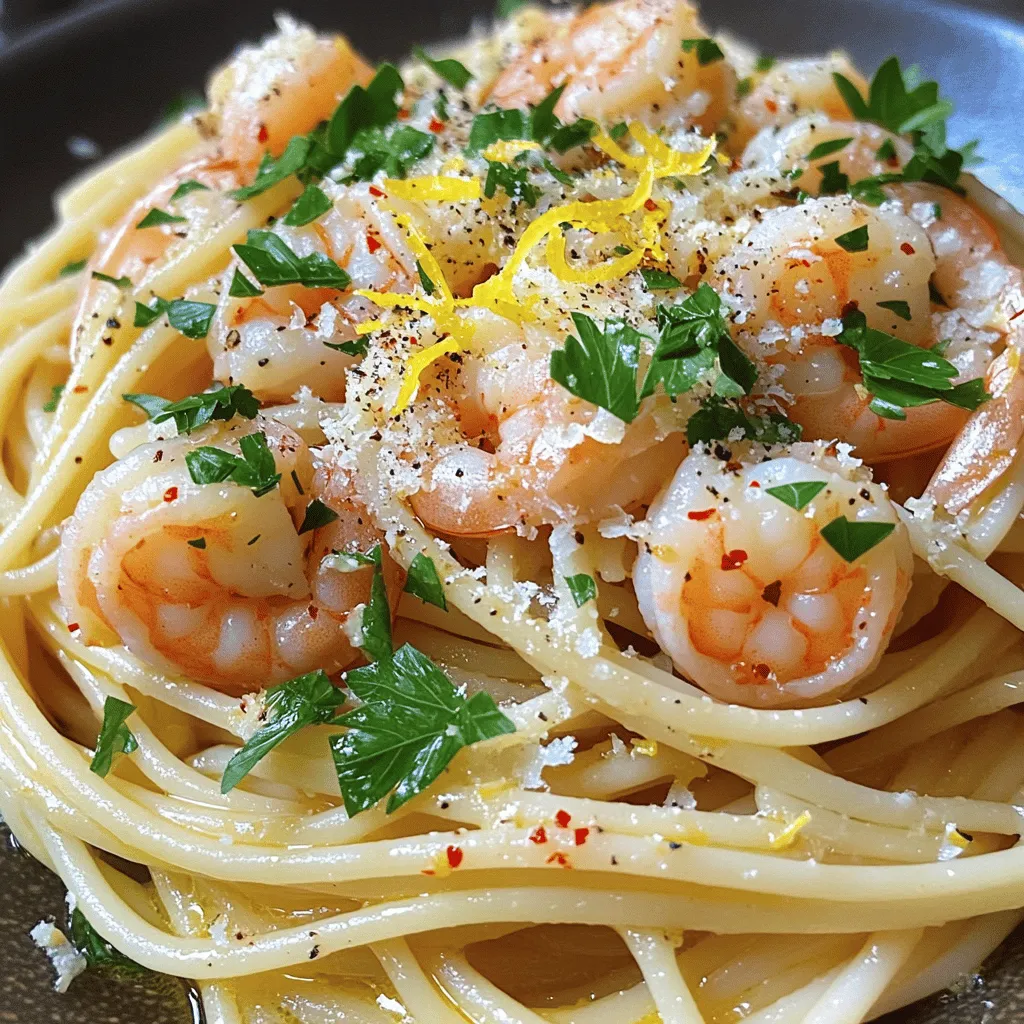 Lemon Spaghetti with Shrimp Nutritious and Simple Dish