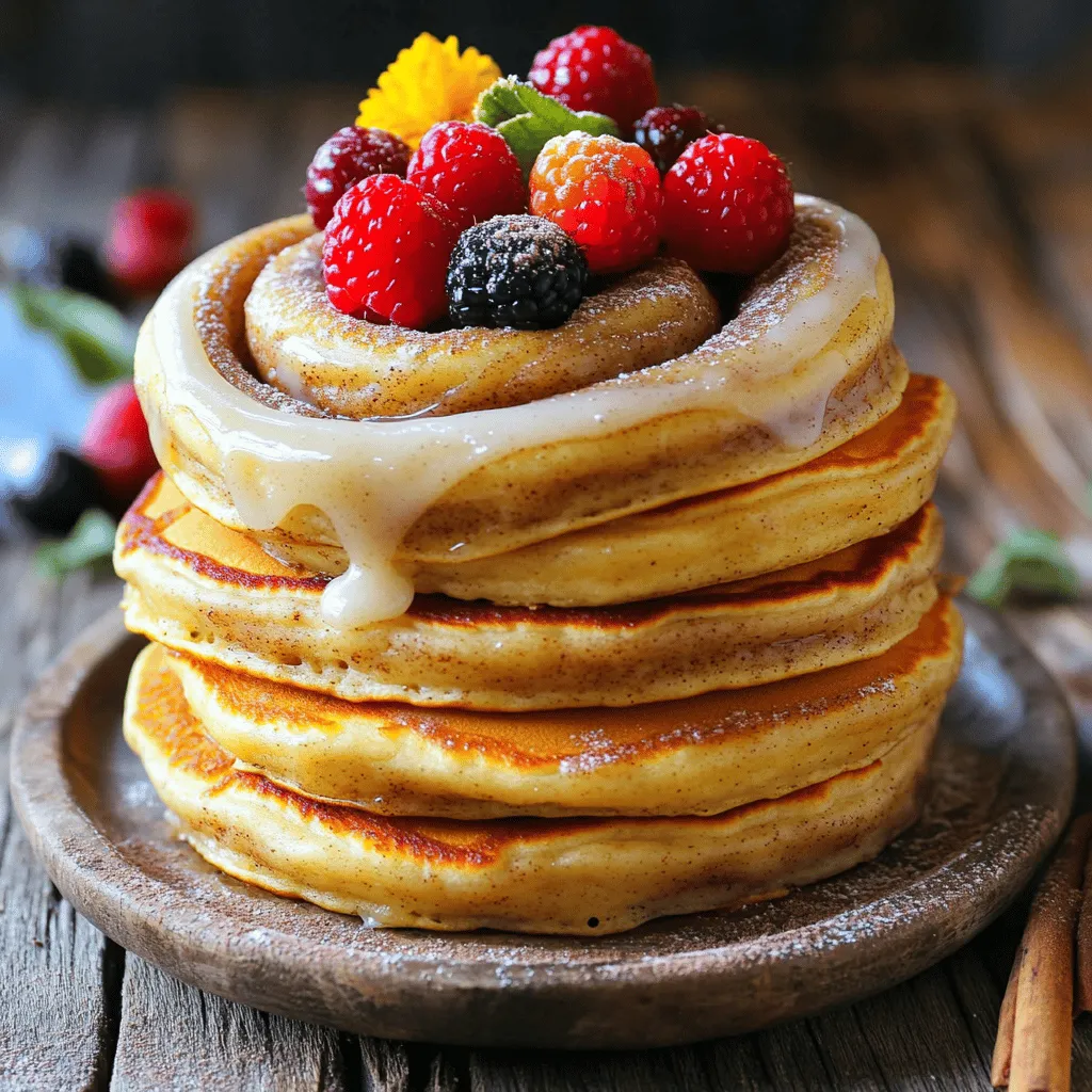 Cinnamon Roll Pancakes Fluffy and Delicious Recipe