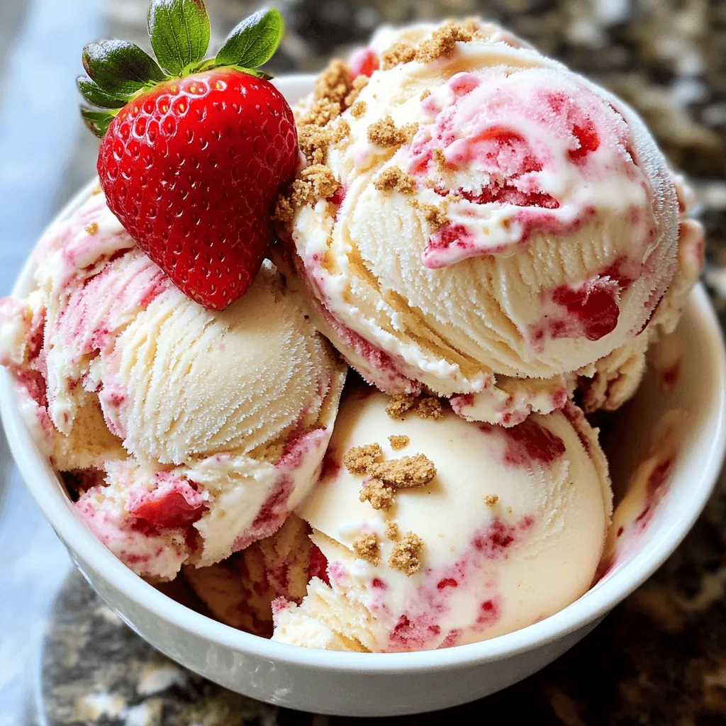 Strawberry Cheesecake Ice Cream Creamy Homemade Delight