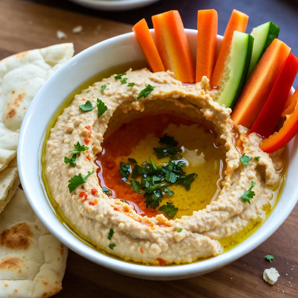 Roasted Red Pepper Hummus Simple and Flavorful Dip