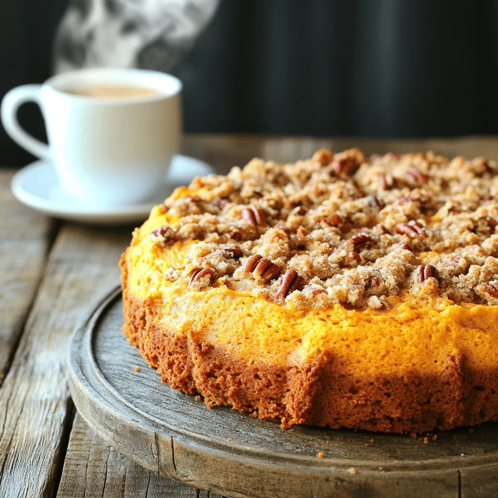 Pumpkin Pecan Streusel Coffee Cake Delightful Treat