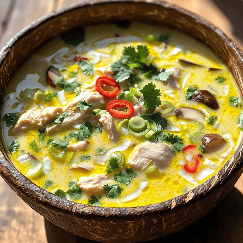 Thai Coconut Soup with Chicken Flavorful Comfort Dish