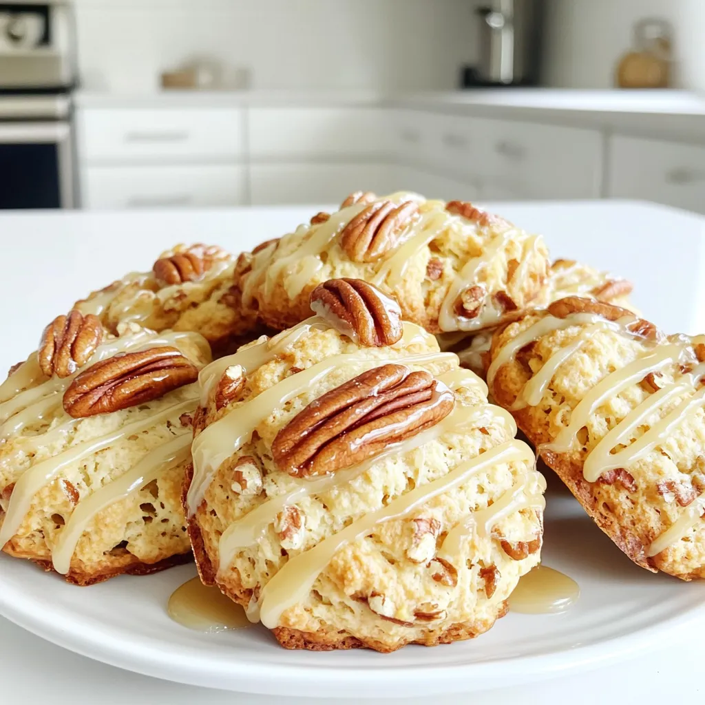 Maple Glazed Pecan Scones Tasty and Easy Recipe
