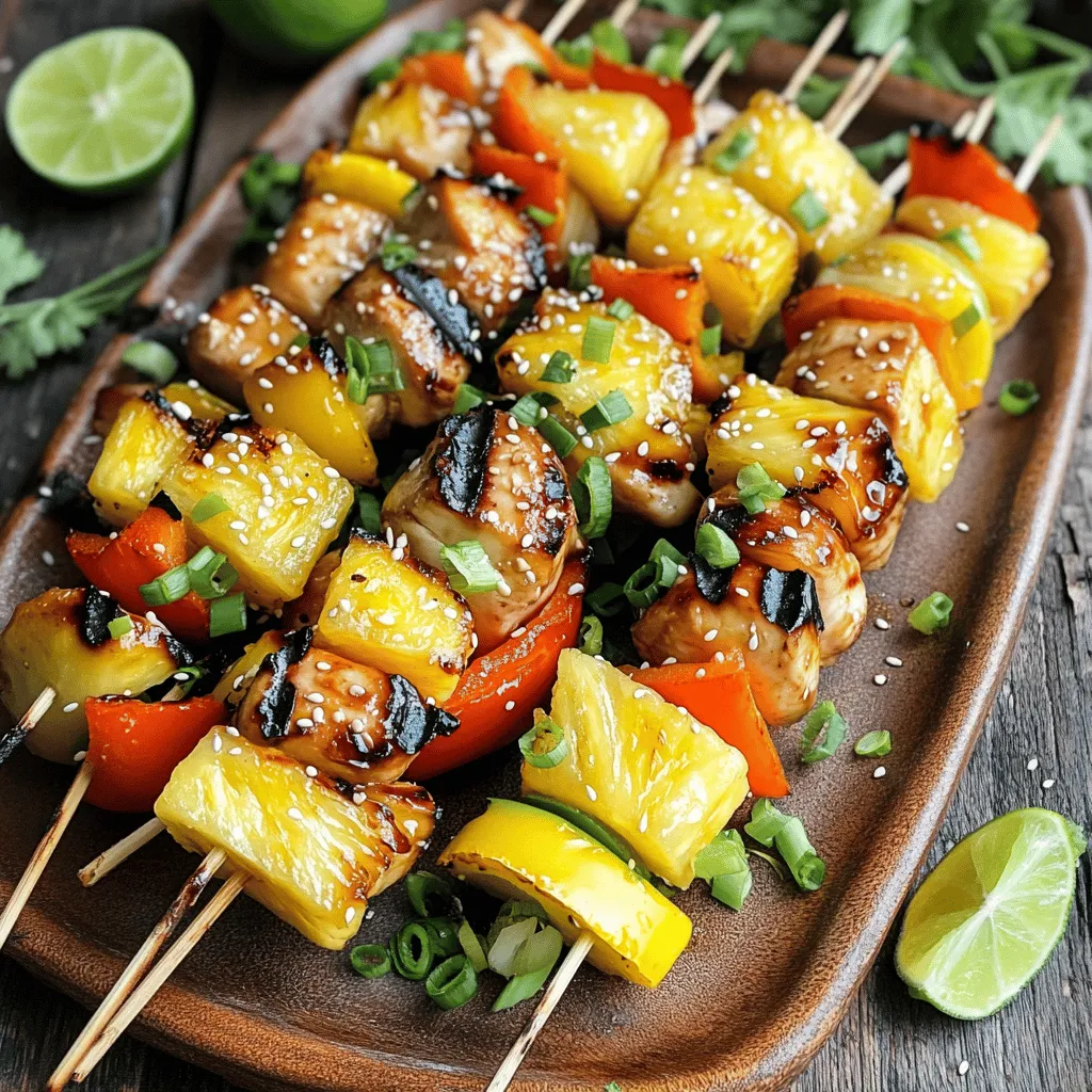 Teriyaki Chicken Pineapple Skewers Simple and Tasty