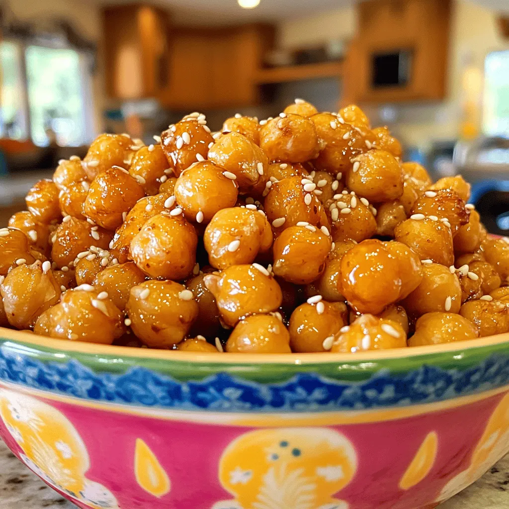 Sriracha Honey Roasted Chickpeas Crunchy Snack Idea