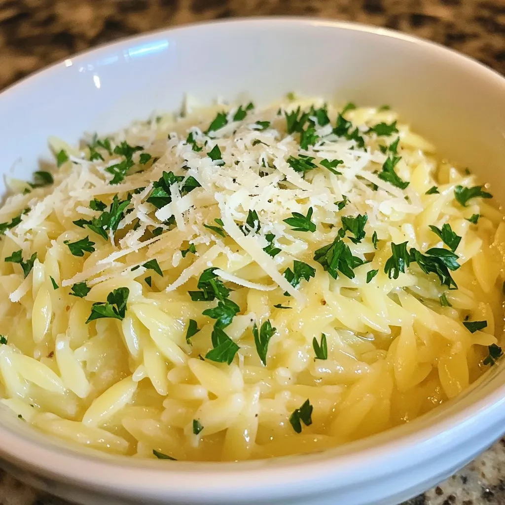 Creamy Garlic Parmesan Orzo Delightful Weeknight Meal