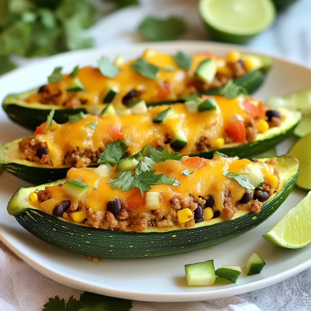 Taco Stuffed Zucchini Boats Flavorful and Easy Dish
