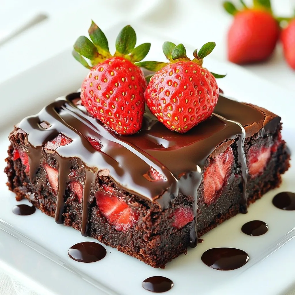 Chocolate Covered Strawberry Brownies Irresistible Treat