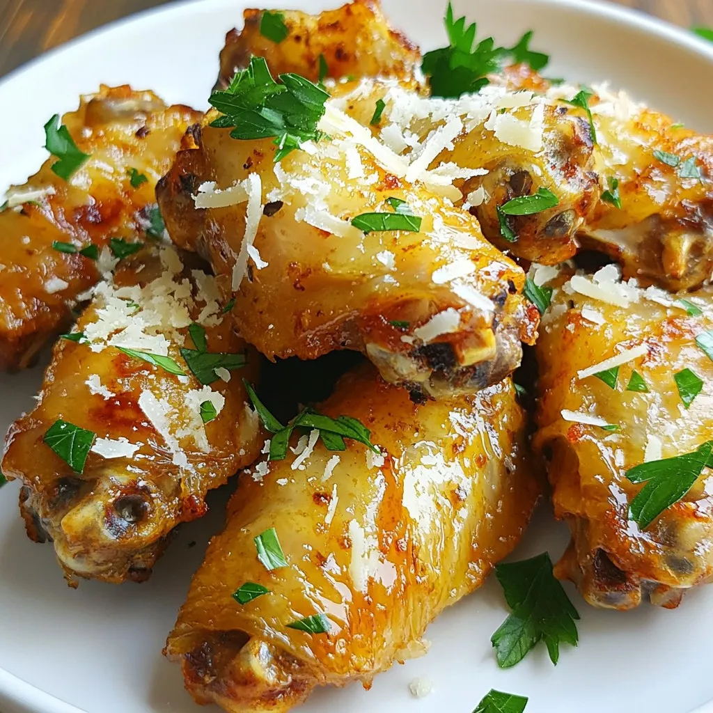 Garlic Parmesan Air Fryer Wings Crispy and Flavorful