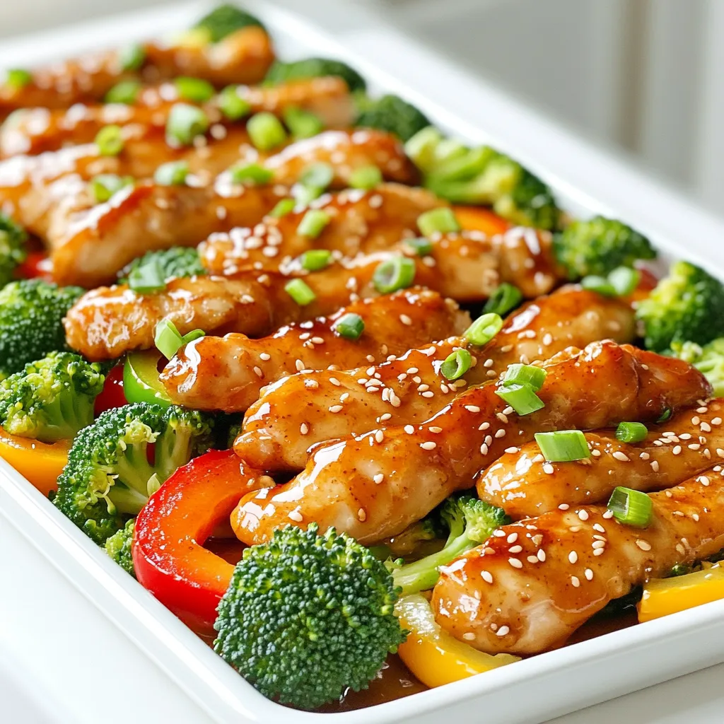 Sheet Pan Honey Garlic Chicken Strips Easy Dish