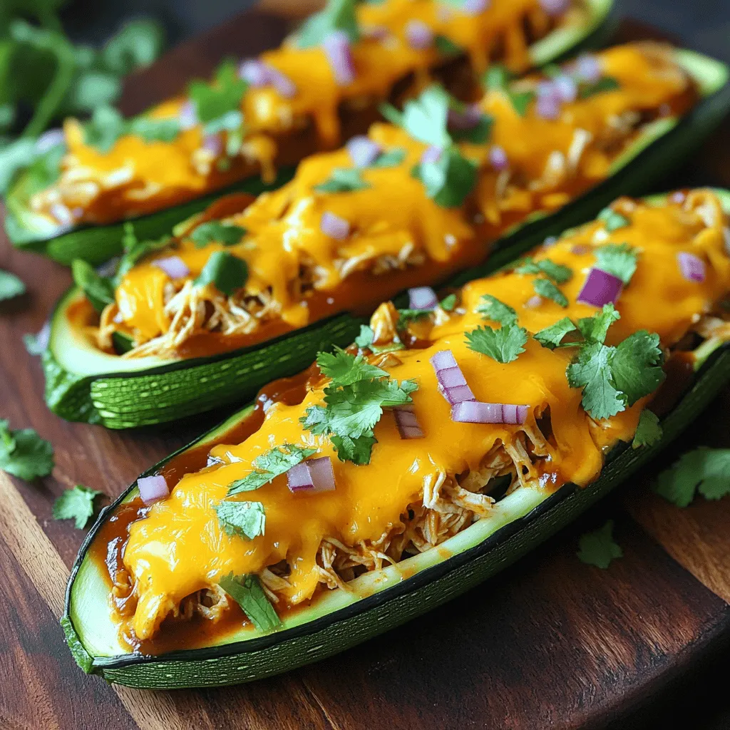 BBQ Chicken Zucchini Boats Flavorful Healthy Meal