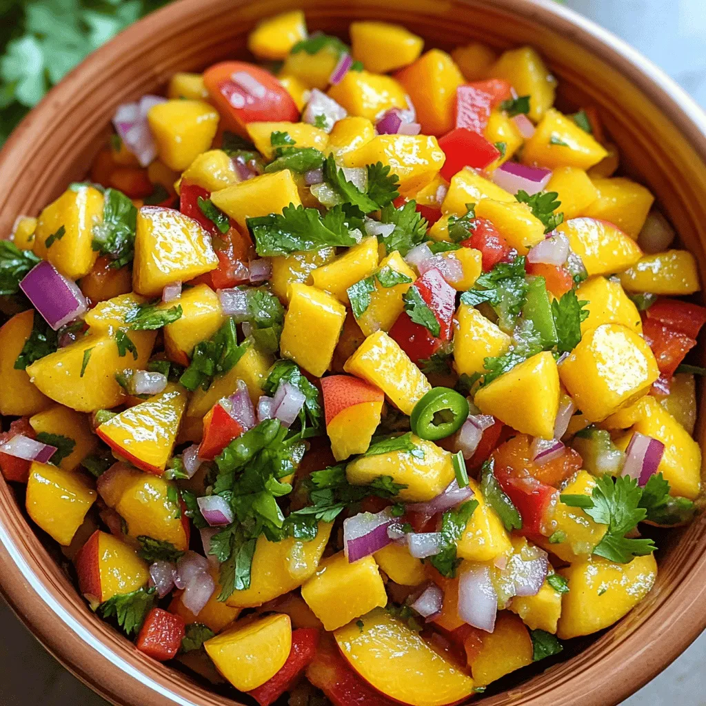 Tropical Peach Mango Salsa Fresh and Flavorful Dish