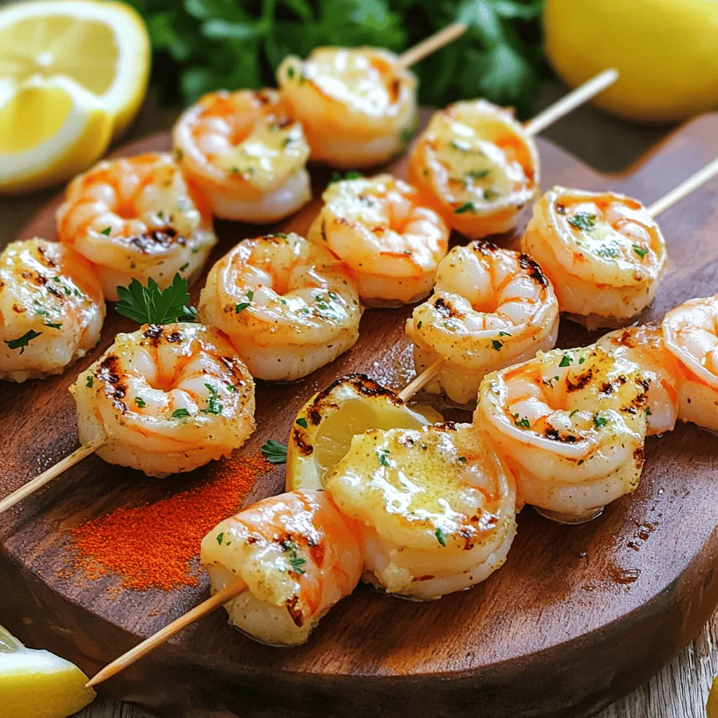 Garlic Butter Shrimp Skewers Delightfully Tasty Dish