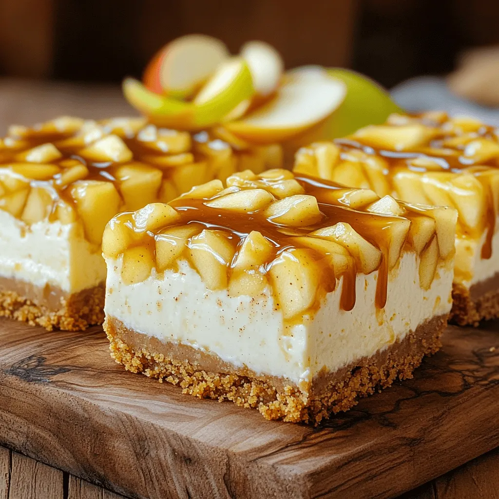 Caramel Apple Cheesecake Bars Delicious Sweet Treat