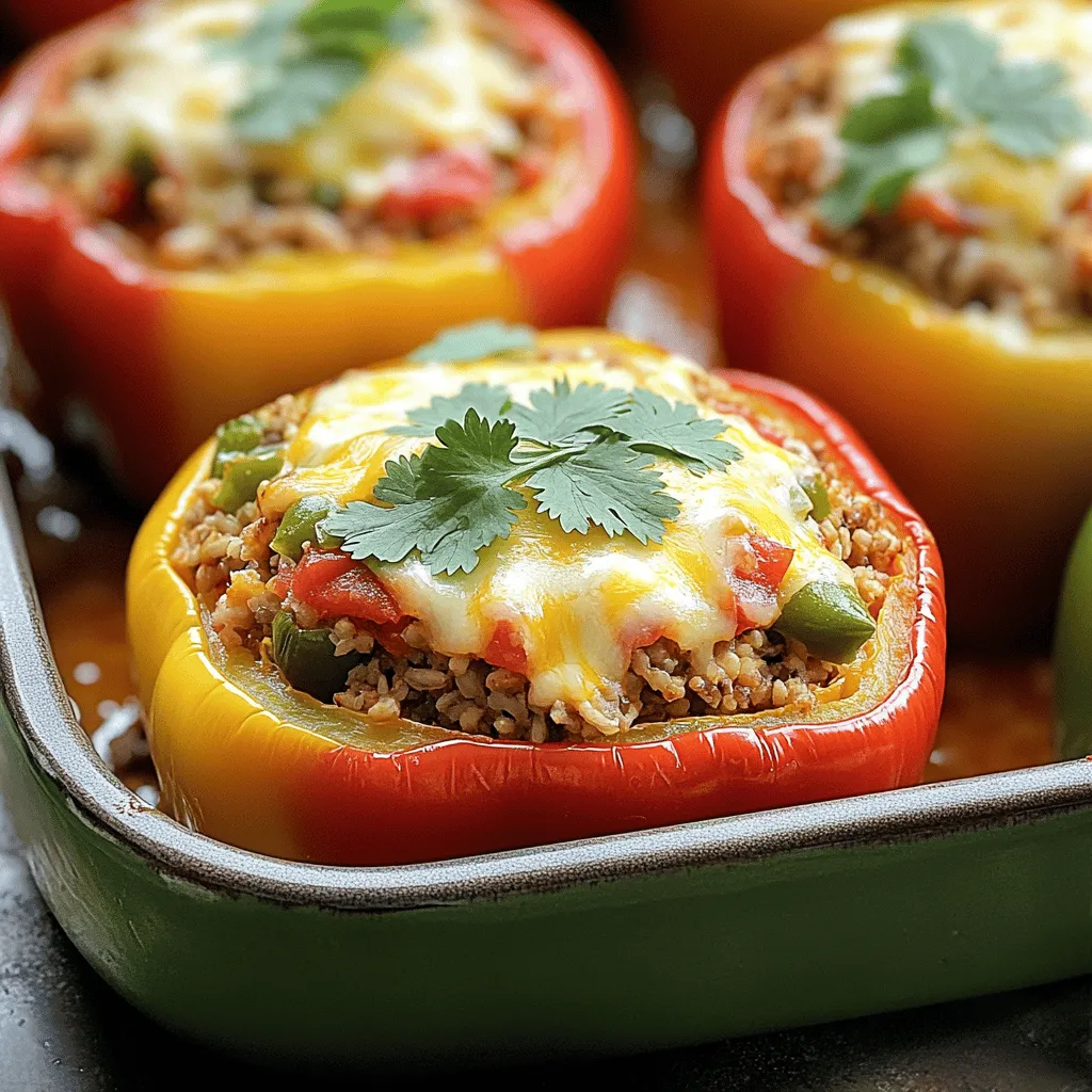 Chicken and Rice Stuffed Peppers Flavorful Meal Idea