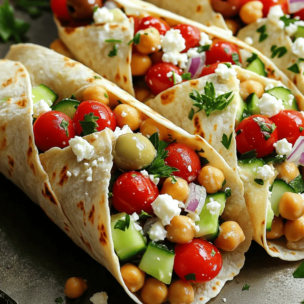 Mediterranean Chickpea Wraps Flavorful and Simple Meal