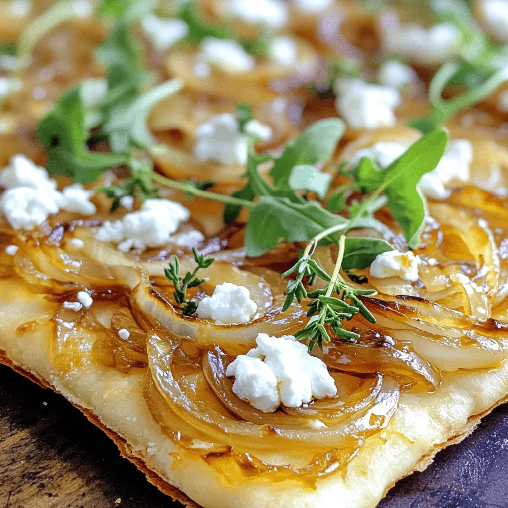 Caramelized Onion and Goat Cheese Flatbread Delight