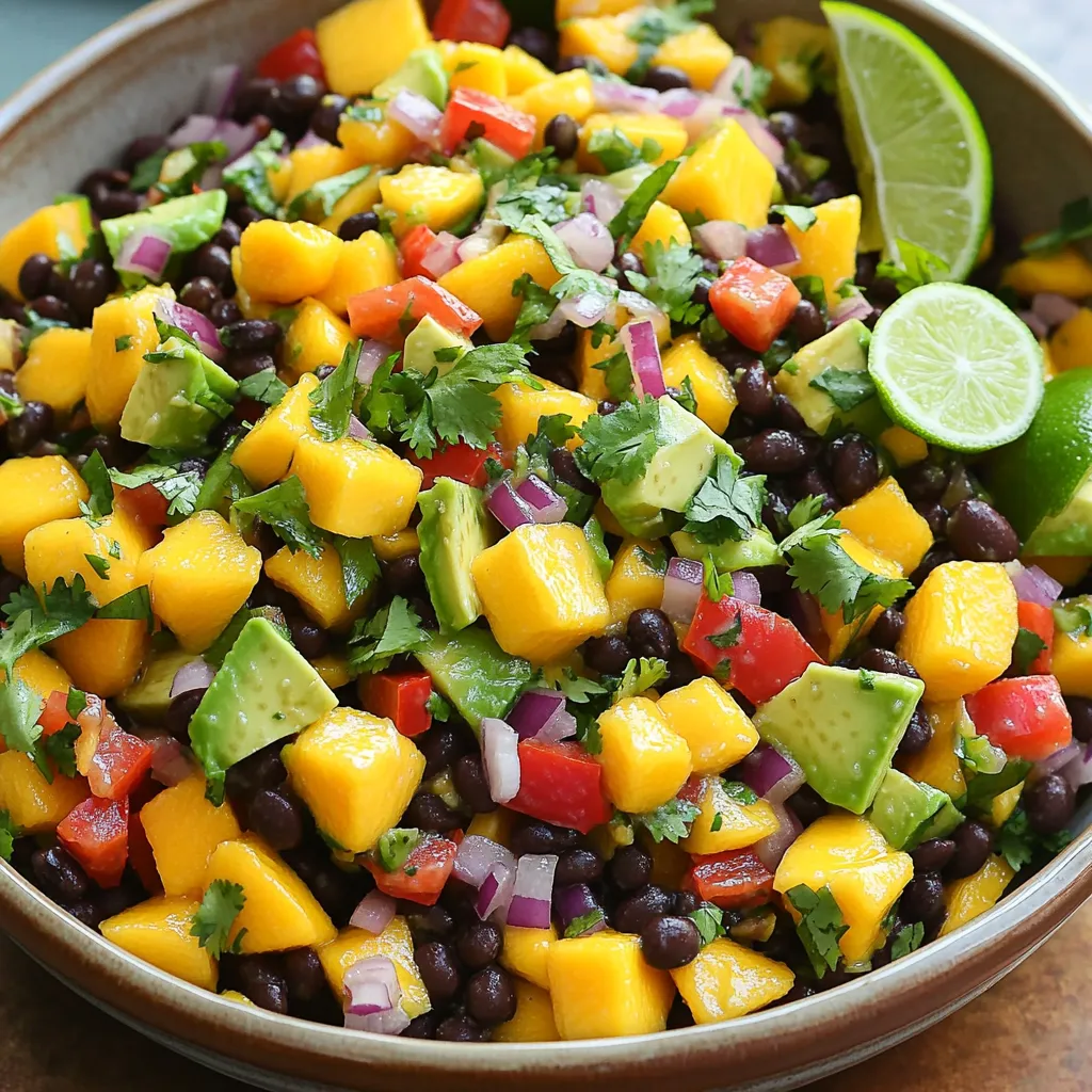 Mango Avocado Black Bean Salad Fresh and Tasty Mix
