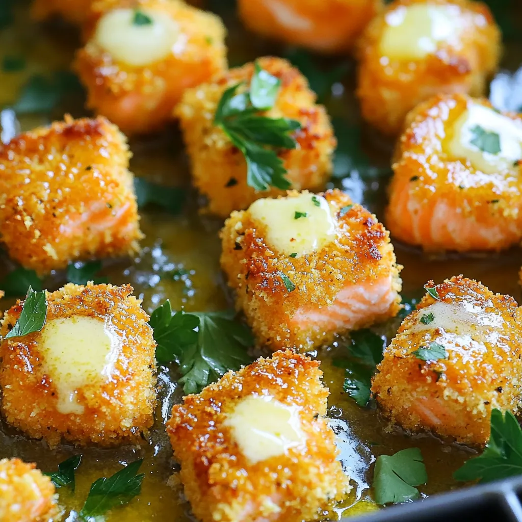Air Fryer Garlic Butter Salmon Nuggets Tasty and Simple