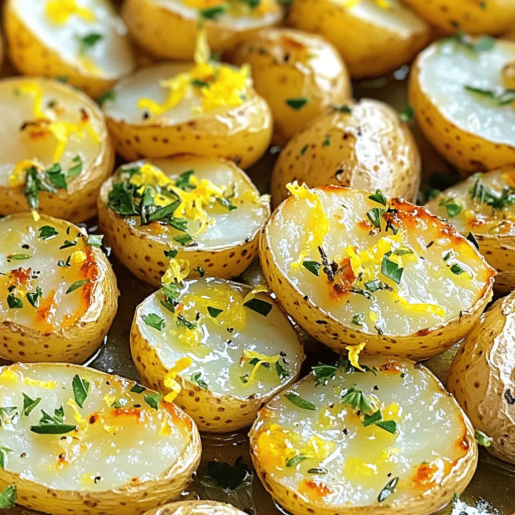Lemon Garlic Herb Roasted Potatoes Flavorful Dish
