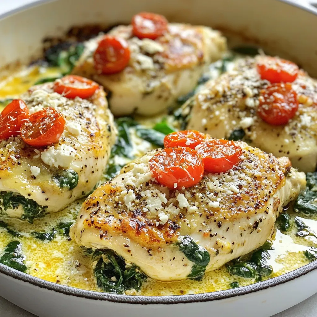 Feta Spinach Chicken Bake Flavorful and Easy Delight