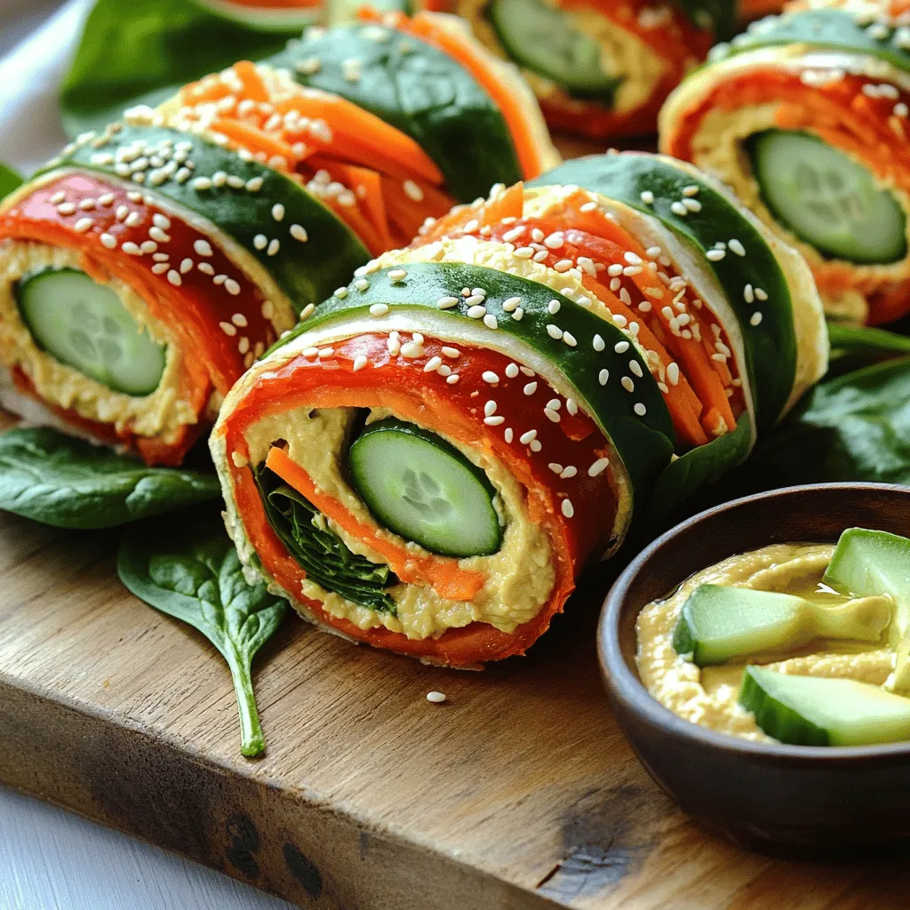 Roasted Red Pepper Hummus Wraps Fresh and Flavorful Meal