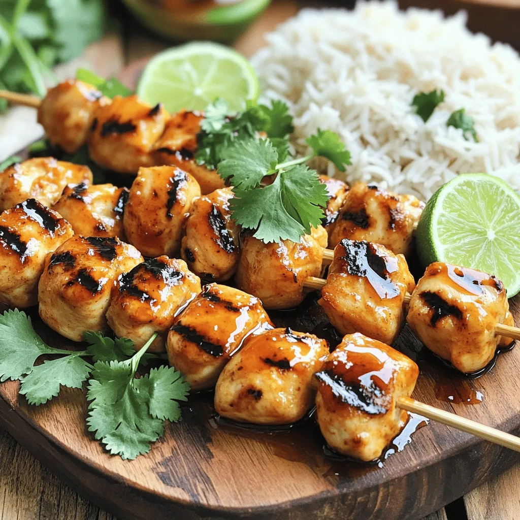 Honey Sriracha Chicken Skewers Savory and Simple Meal