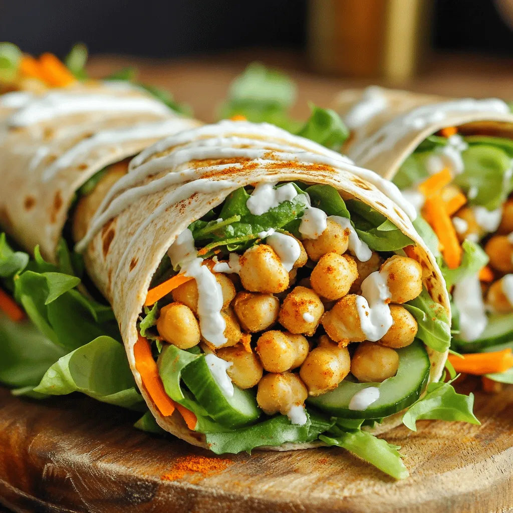Vegan Buffalo Chickpea Wraps Flavorful and Easy Meal