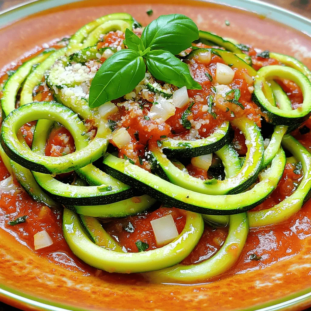 Zucchini Noodles with Marinara Simple and Healthy Dish