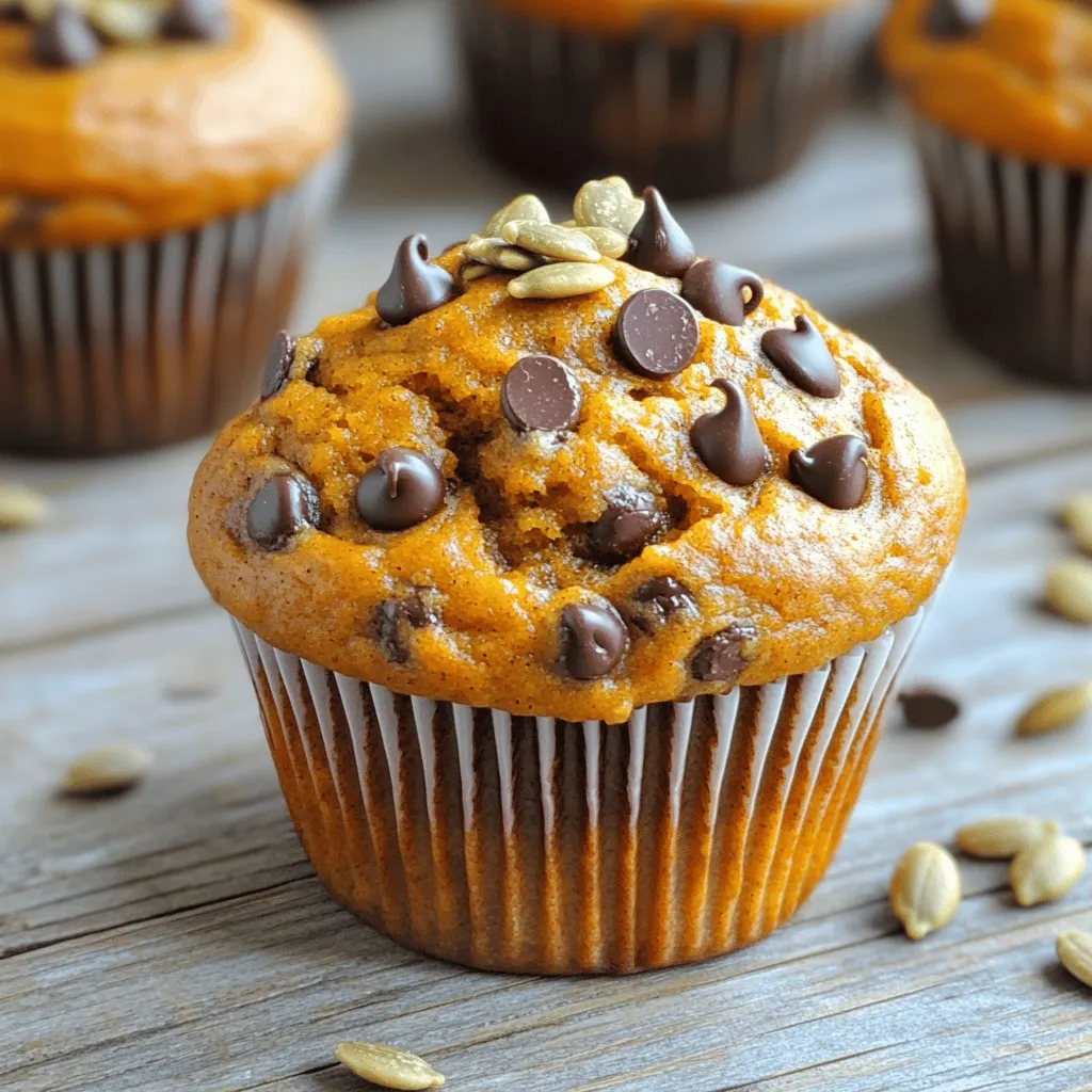 Chocolate Chip Pumpkin Muffins Delightful Fall Treat