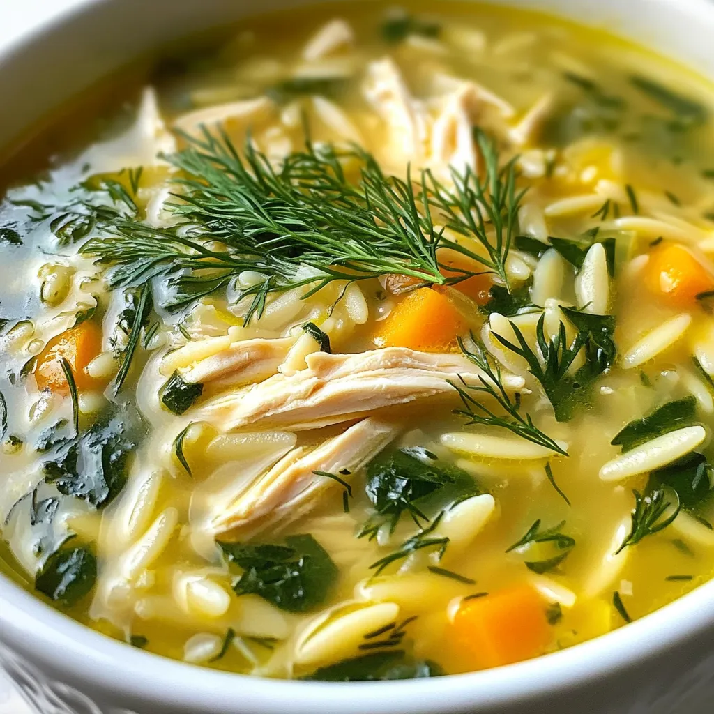 Greek Lemon Chicken Orzo Soup Flavorful Comfort Meal