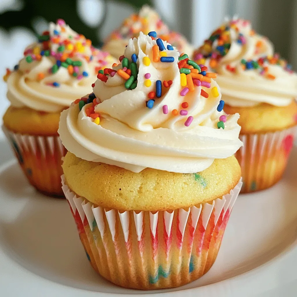 Homemade Funfetti Cupcakes Delightful and Colorful Treat