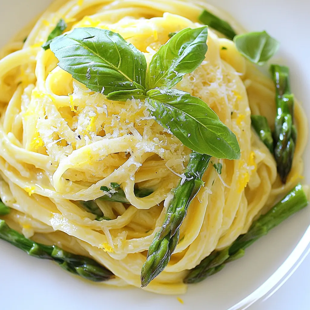 Creamy Lemon Asparagus Pasta Simple and Delicious Meal