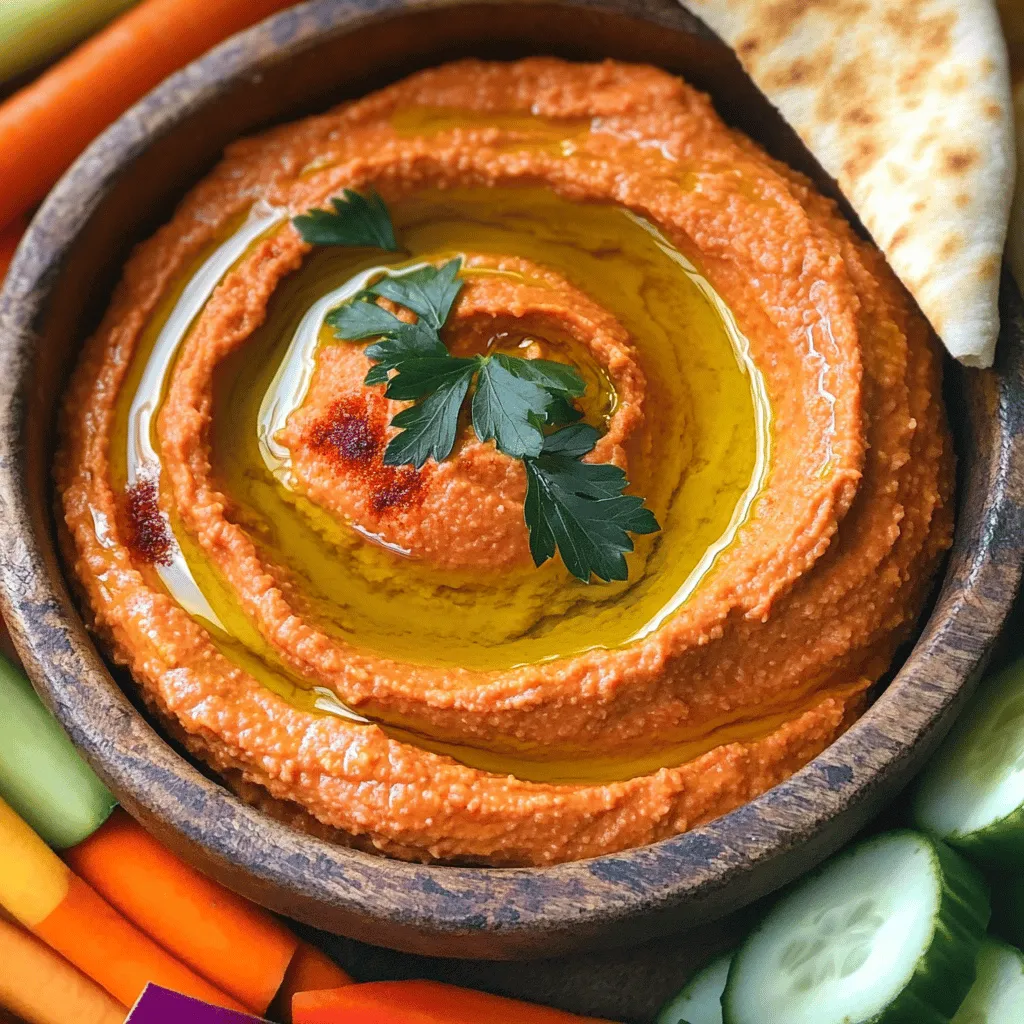 Roasted Red Pepper Hummus Simple and Tasty Recipe