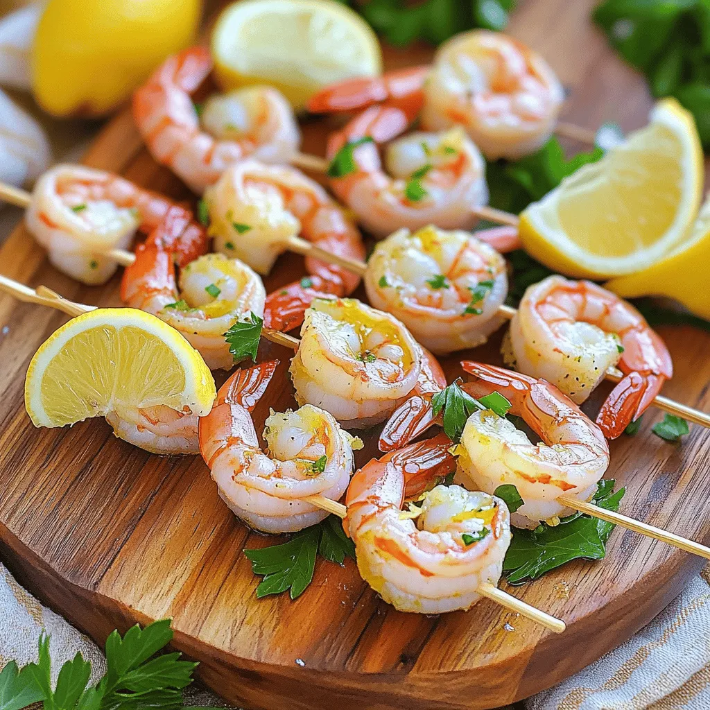 Lemon Garlic Shrimp Skewers Fresh and Flavorful Treat