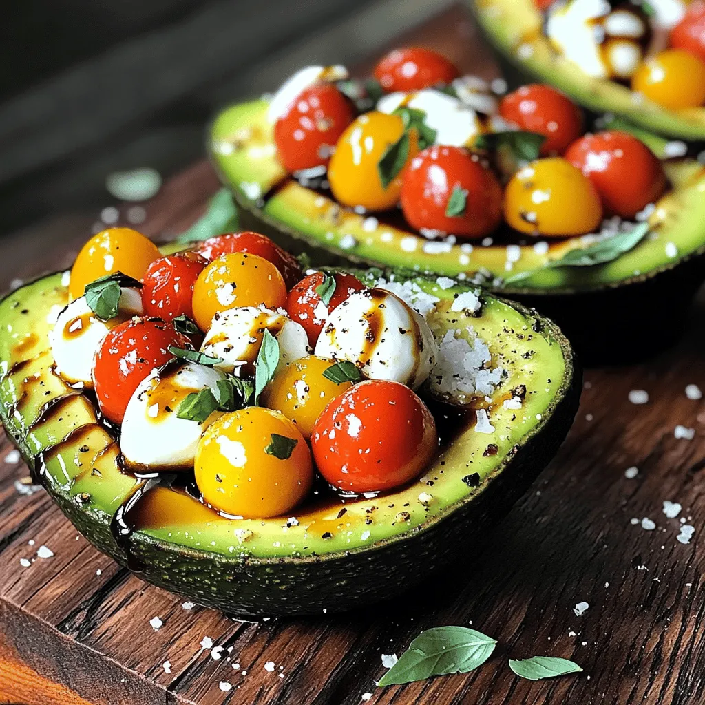 Caprese Stuffed Avocados Fresh and Flavorful Delight