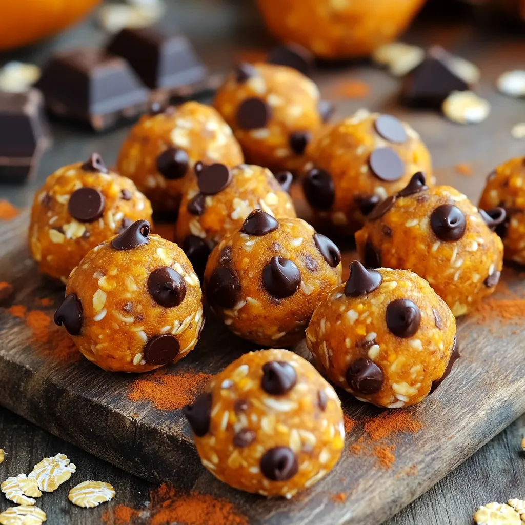 Pumpkin Chocolate Chip Energy Balls No-Bake Treat