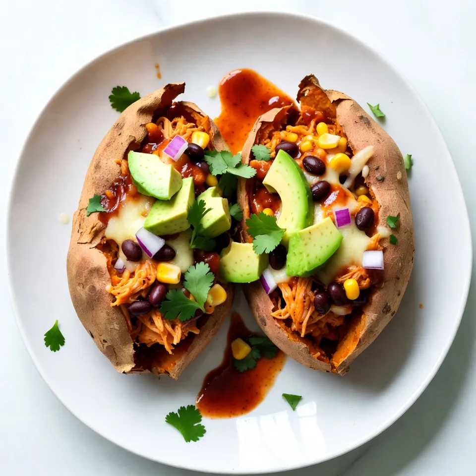 BBQ Chicken Stuffed Sweet Potatoes Flavorful Delight