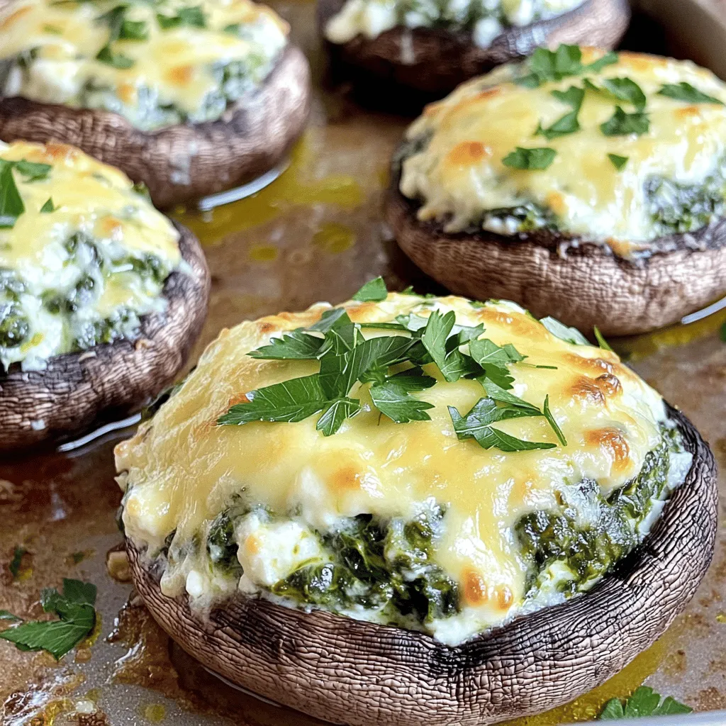 Cheesy Spinach Stuffed Mushrooms Flavorful Snack Idea